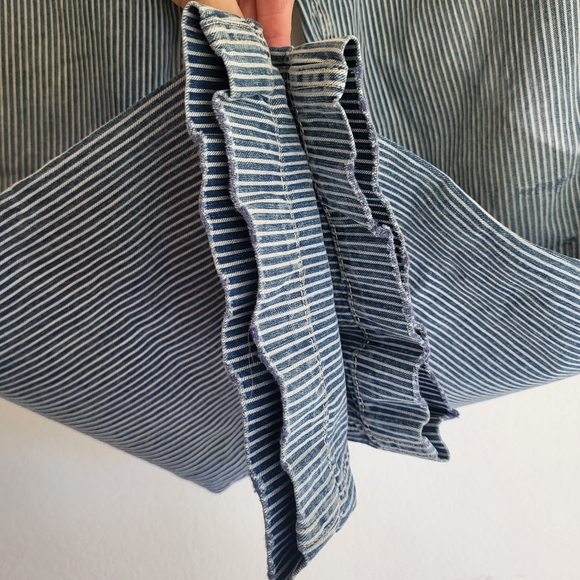 Blue Striped Denim Pants 36x34 - Picture 9 of 13